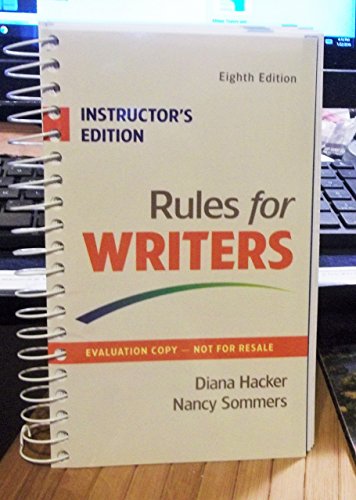 9781319011345: I.E. RULES FOR WRITERS 8TH.ED. HACKER