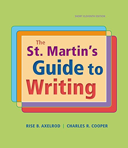 Imagen de archivo de The St. Martin's Guide to Writing, Short Edition a la venta por SecondSale