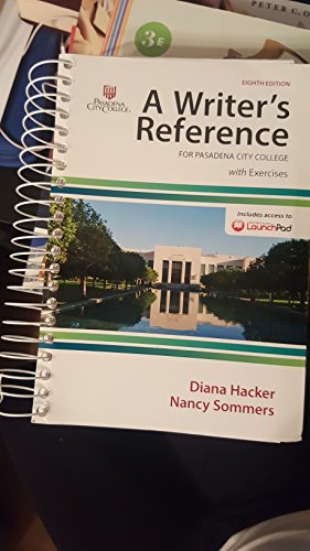 9781319021894: A Writer's Reference 8th Edition PASADENA CITY COLLEGE