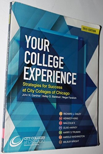 Beispielbild fr Your College Experience for CCC zum Verkauf von Irish Booksellers