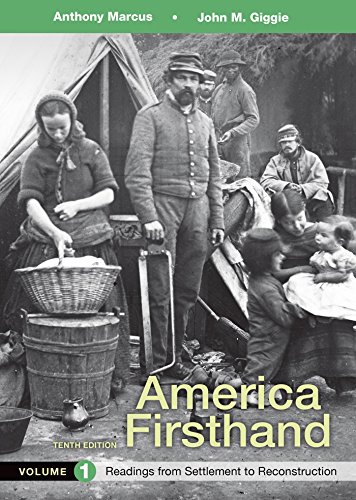 Beispielbild fr America Firsthand, Volume 1: Readings from Settlement to Reconstruction zum Verkauf von BooksRun