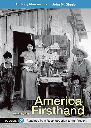 Stock image for America Firsthand, Volume 2: Readings from Reconstruction to Present for sale by HPB-Red