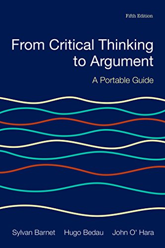 Imagen de archivo de From Critical Thinking to Argument: A Portable Guide a la venta por SecondSale