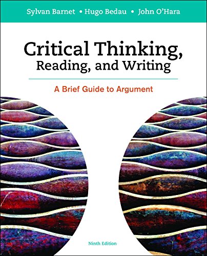 Beispielbild fr Critical Thinking, Reading and Writing: A Brief Guide to Argument zum Verkauf von BooksRun