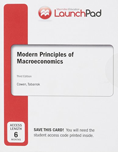 Beispielbild fr LaunchPad for Cowen's Modern Principles of Macroeconomics (Six Months Access) zum Verkauf von Bulrushed Books