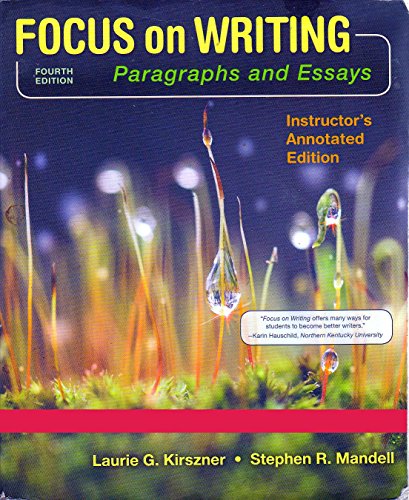 9781319036218: Focus on Writing: Paragraphs and Essays (Instructor's Annotated Edition)