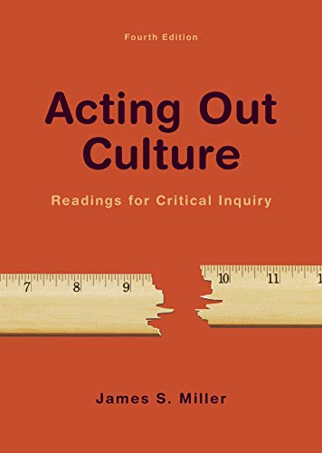 Beispielbild fr Acting Out Culture: Readings for Critical Inquiry zum Verkauf von BooksRun