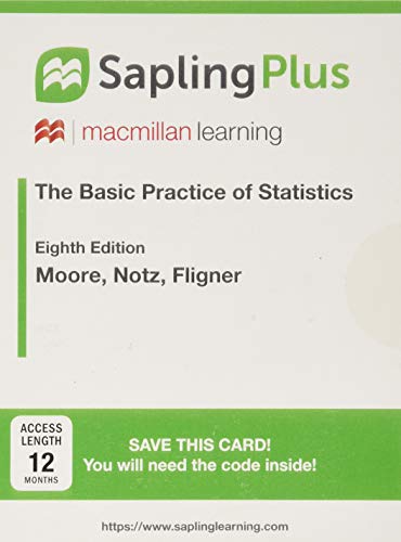 Imagen de archivo de SaplingPlus for The Basic Practice of Statistics (Multi Term Access) a la venta por One Planet Books