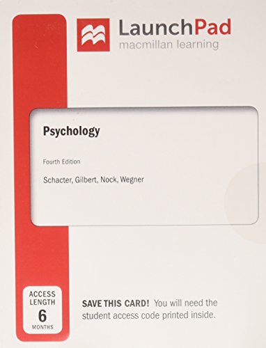 Imagen de archivo de LaunchPad for Psychology (1-Term Access) a la venta por Your Online Bookstore