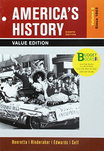 Imagen de archivo de Loose-leaf Version of America's History, Value Edition, Volume 2 8e & LaunchPad for America's History Volume II 6e & America: A Concise History, Volume II 6e (Six Month Access) a la venta por HPB-Red