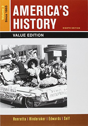Stock image for America's History, Value Edition, Volume 2 8e and LaunchPad for America's History Volume II and America: a Concise History, Volume II 6e (Six Month Access) for sale by Better World Books
