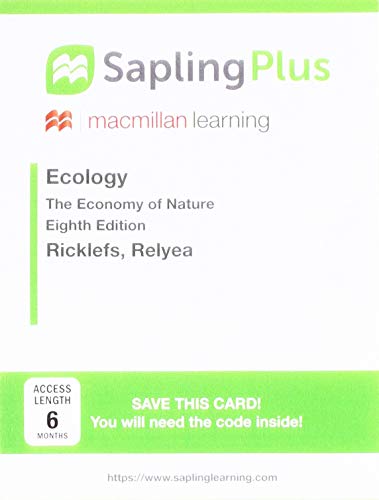 Imagen de archivo de SaplingPlus for Ecology: The Economy of Nature (Single Term Access) a la venta por Textbooks_Source