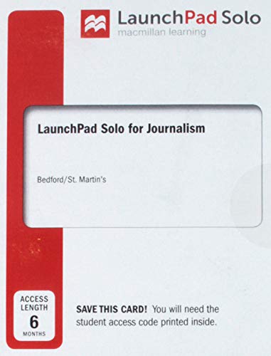 Beispielbild fr LaunchPad Solo for Journalism (Six Month Access) zum Verkauf von BookHolders