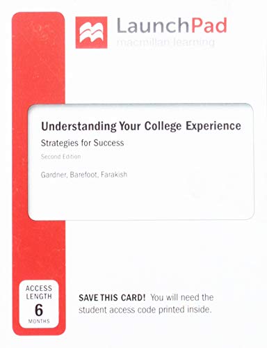 Imagen de archivo de Launchpad for Understanding Your College Experience, Six Month Access a la venta por SecondSale