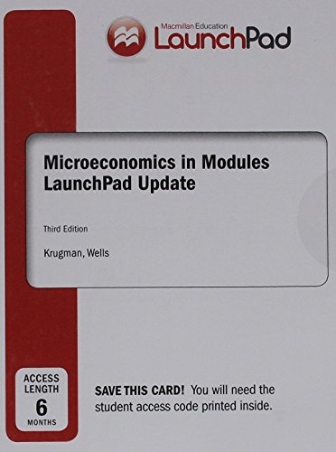 Stock image for LaunchPad for Krugman's Microeconomics in Modules - Update (Six Month Access) for sale by Textbooks_Source