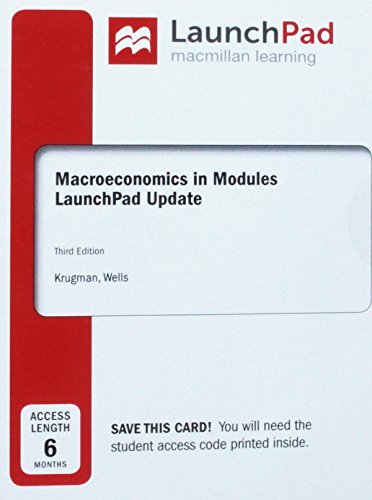 Imagen de archivo de LaunchPad for Krugman's Macroeconomics in Modules - Update (Six Month Access) a la venta por Textbooks_Source