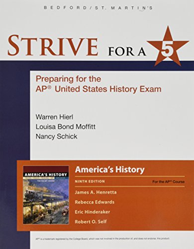 Stock image for Strive for a 5 for America's History: Preparing for the Ap* U. S. History Exam for sale by Jenson Books Inc