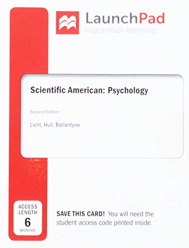 Imagen de archivo de Launchpad for Scientific American Psychology, Six Month Access a la venta por SecondSale