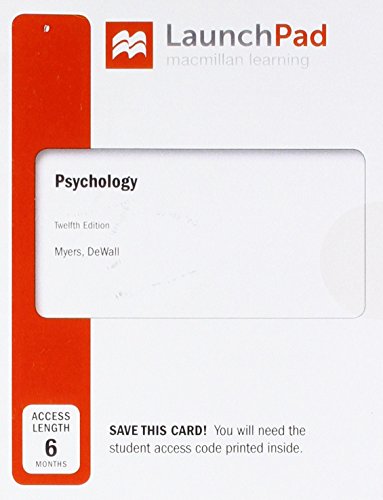 Beispielbild fr Launchpad for Psychology, Six Month Access zum Verkauf von BookHolders