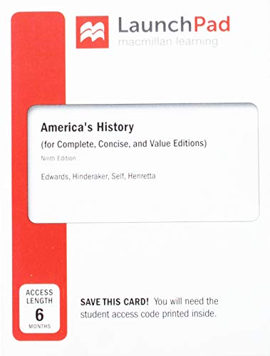 Beispielbild fr LaunchPad for America's History and America's History: Concise Edition (Six Months Access) zum Verkauf von BooksRun