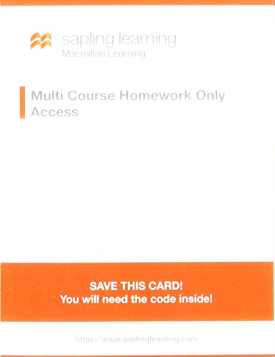 Imagen de archivo de Sapling Learning Homework-Only for General Chemistry (Multi-Term Access) a la venta por A Team Books