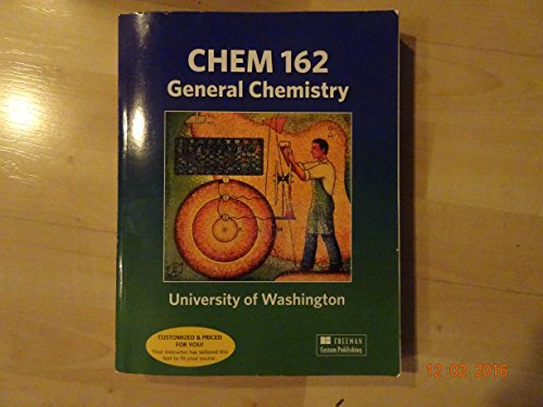 Imagen de archivo de CHEM 162 General Chemistry University of Washington a la venta por SecondSale