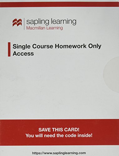 Imagen de archivo de Sapling Learning Single-course Homework-only for Biology Access Card a la venta por Textbooks_Source