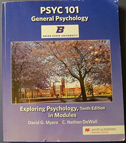 Imagen de archivo de PSYC 101 General Psychology Boise State University a la venta por Idaho Youth Ranch Books