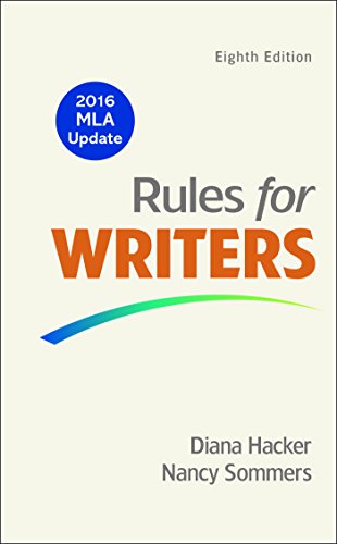 Imagen de archivo de Rules for Writers with 2016 MLA Update a la venta por Orion Tech