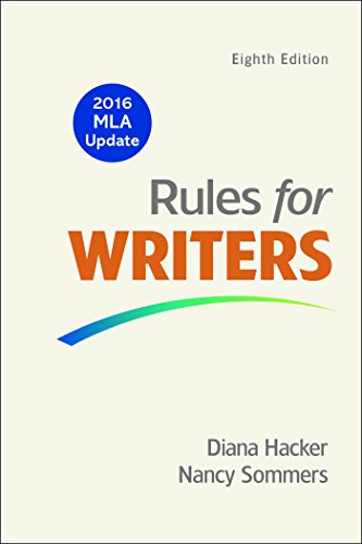 Beispielbild fr Rules for Writers with Writing about Literature (Tabbed Version) with 2016 MLA Update) zum Verkauf von Wonder Book