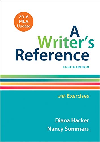 Imagen de archivo de A Writer's Reference with Exercises with 2016 MLA Update a la venta por BooksRun