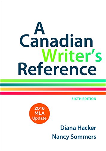 Beispielbild fr A Canadian Writer's Reference with 2016 MLA Update zum Verkauf von Better World Books