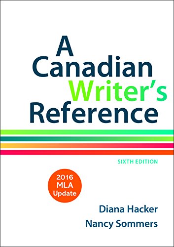Stock image for A Canadian Writer's Reference with 2016 MLA Update for sale by Better World Books