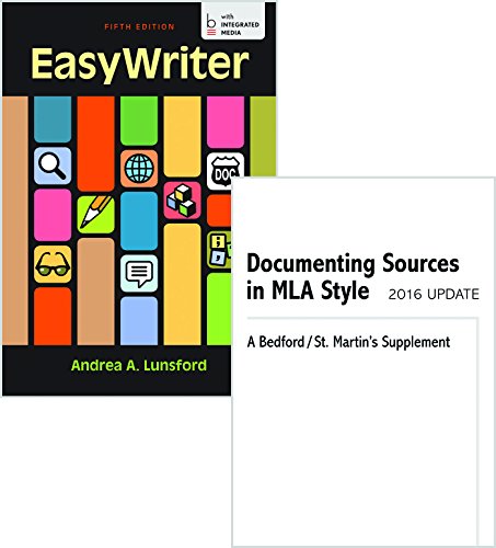 Stock image for EasyWriter 5e & Documenting Sources in MLA Style: 2016 Update for sale by SecondSale