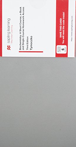 Immagine dell'editore per Sapling Learning Homework and e-Book for Biochemistry: A Short Course 3rd ed by Tymoczko (Single-Term Access) (6 Months) venduto da BookHolders