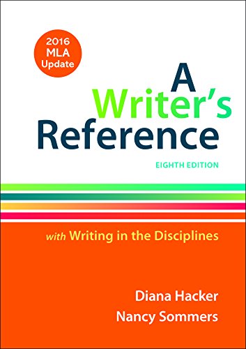 Stock image for A Writer's Reference with Writing in the Disciplines with 2016 MLA Update for sale by SecondSale