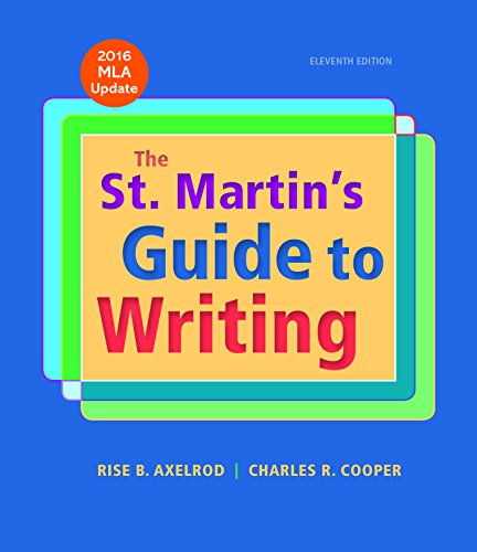Imagen de archivo de The St. Martin's Guide to Writing with 2016 MLA Update a la venta por ThriftBooks-Dallas