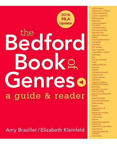Beispielbild fr The Bedford Book of Genres with 2016 MLA Update : A Guide and Reader zum Verkauf von Better World Books