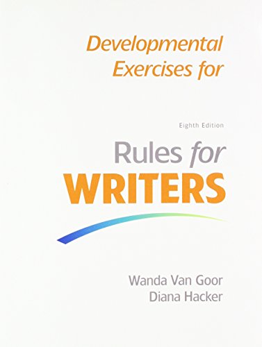 9781319101640: Rules for Writers with 2016 MLA Update & Developmental Exercises for Rules for Writers