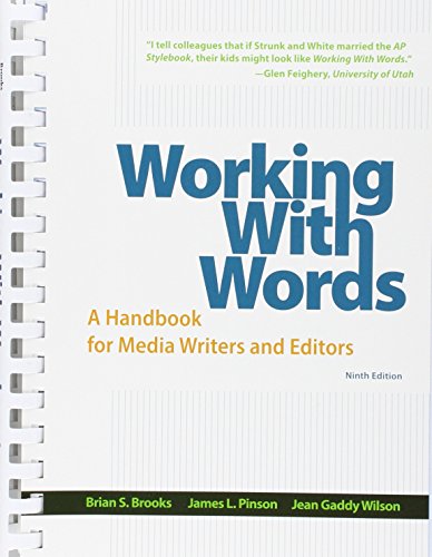 Imagen de archivo de Working with Words and LaunchPad Solo for Journalism (Six Month Access) a la venta por Better World Books