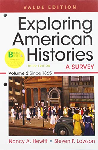 Stock image for Loose-leaf Version for Exploring American Histories, Value Edition, Volume 2: A Survey for sale by A Team Books