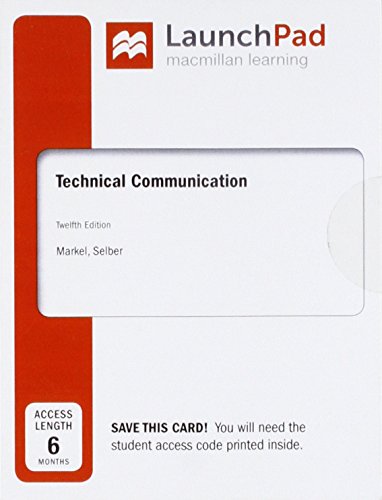 Imagen de archivo de LaunchPad for Technical Communication (Six-Month Access) a la venta por One Planet Books