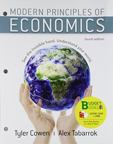 Imagen de archivo de Loose-leaf Version for Modern Principles of Economics a la venta por Better World Books