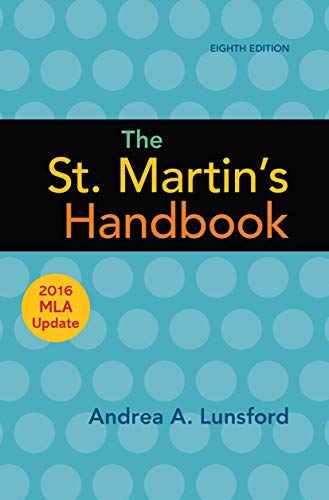 Beispielbild fr The St. Martin's Handbook with 2016 MLA update zum Verkauf von BooksRun