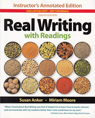 Imagen de archivo de Real Writing with Readings | Eighth Edition | Teachers Edition a la venta por BombBooks