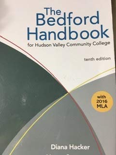 Stock image for THE BEDFORD HANDBOOK FOR HUDSON VALLEY COMMUNITY COLLEGE for sale by Decluttr