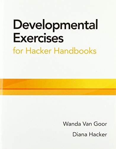 Beispielbild fr Developmental Exercises for Hacker Handbooks zum Verkauf von SecondSale