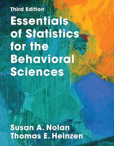 Stock image for ESSENTIALS OF STATISTICS FOR THE BEHAVIORAL SCIENCES, 3RD EDITION for sale by Basi6 International