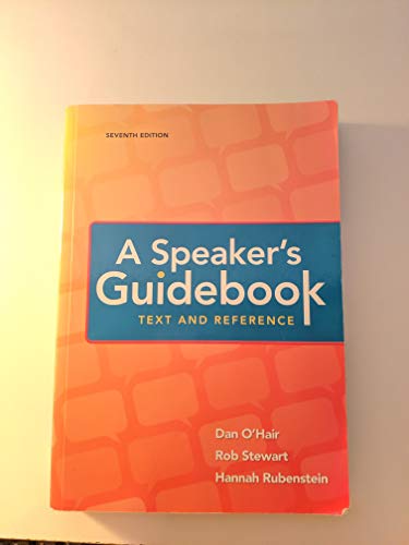 Beispielbild fr A Speaker's Guidebook zum Verkauf von BooksRun