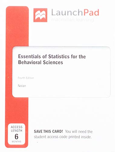 Stock image for LaunchPad for Essentials of Statistics for the Behavioral Sciences (Six-Months Access) for sale by BooksRun